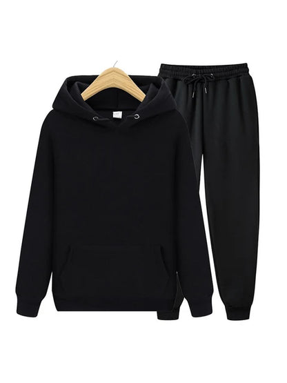 2025 new Men’s ladies casual wear suit sportswear suit solid color pullover + pants suit autumn and winter fashion suit