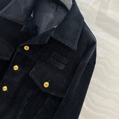 Miu Miu Corduroy Jacket Black Cotton