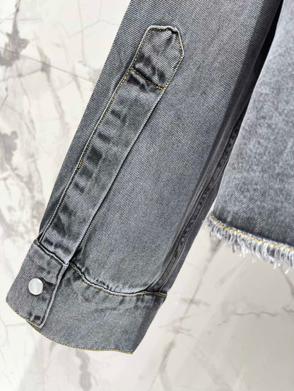 Miu Miu Denim Shirt Smoky Grey Cotton