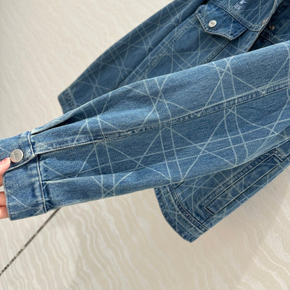 CD Denim Jacket Retro Blue Cotton