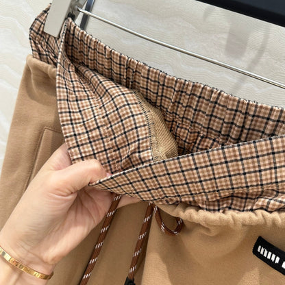 Miu Miu Fake Two-piece Pant Brown Cotton