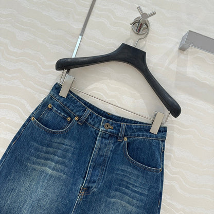 Miu Miu Denim Short Blue Cotton