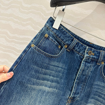 Miu Miu Denim Short Blue Cotton