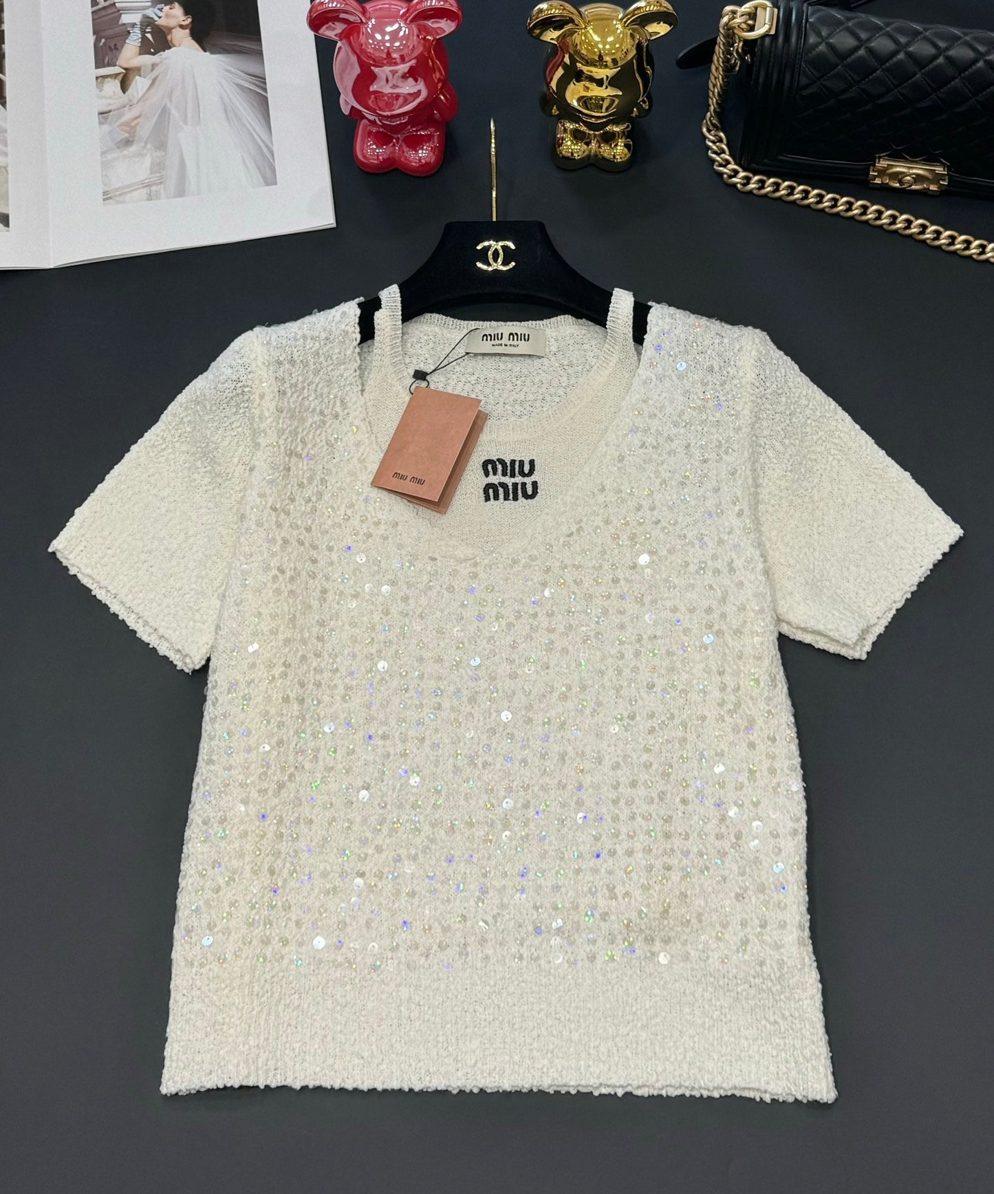 Miu 25 V- Neck Shirt Wool 232747