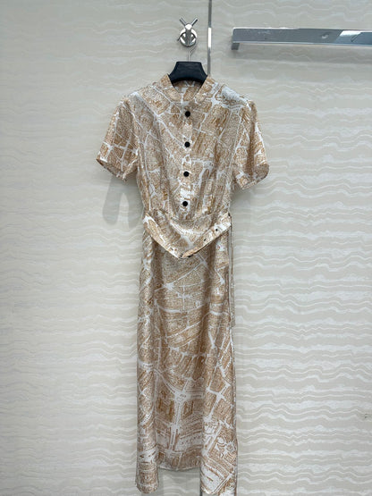 CD Dress Light Brown Silk