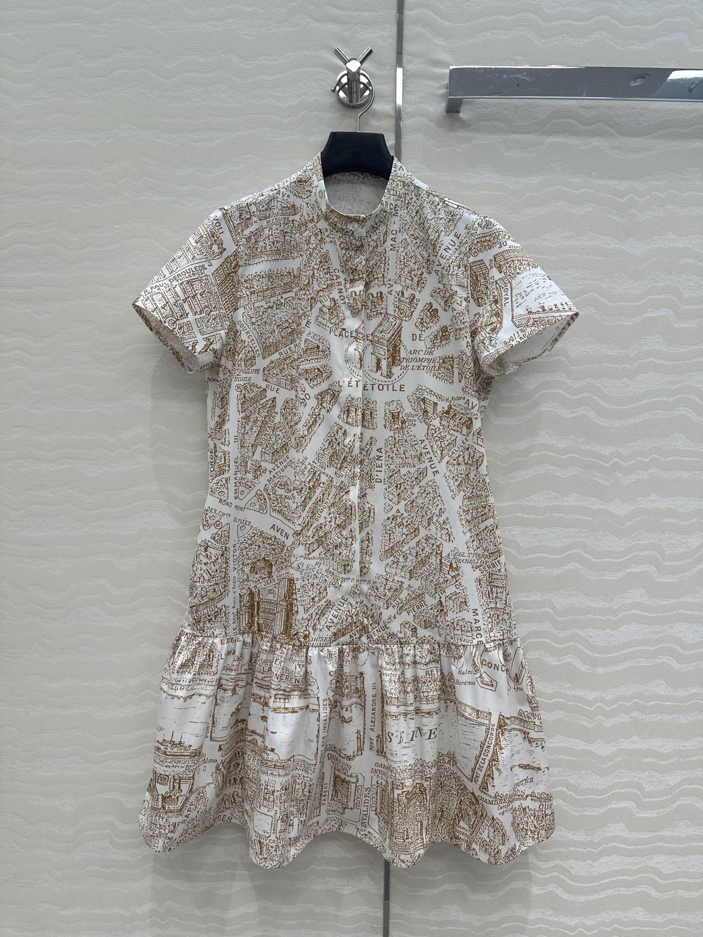 CD Mini Dress Light Brown Cotton