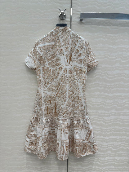 CD Mini Dress Light Brown Cotton