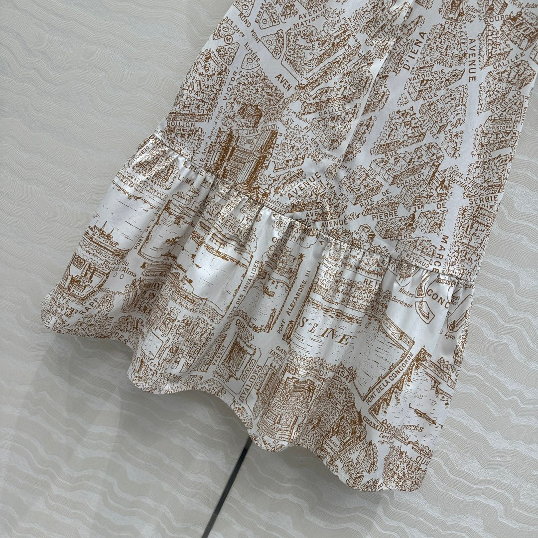 CD Mini Dress Light Brown Cotton