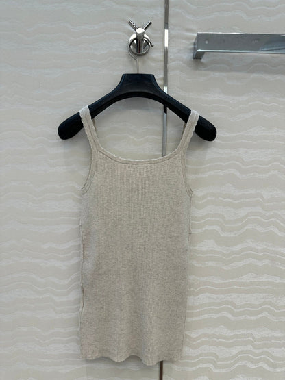 Miu SS26 Knit Top Ivory Cotton 351114