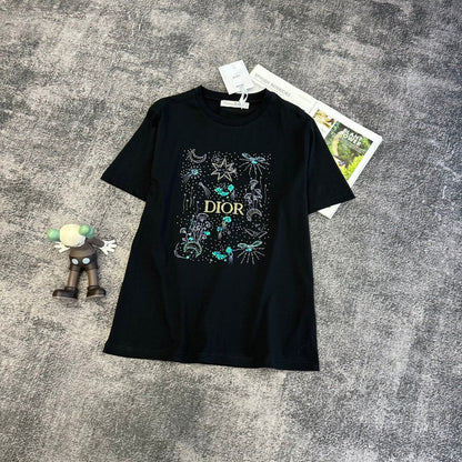 CD SS26 Astral Flowers Motif T-Shirt Cotton 350831