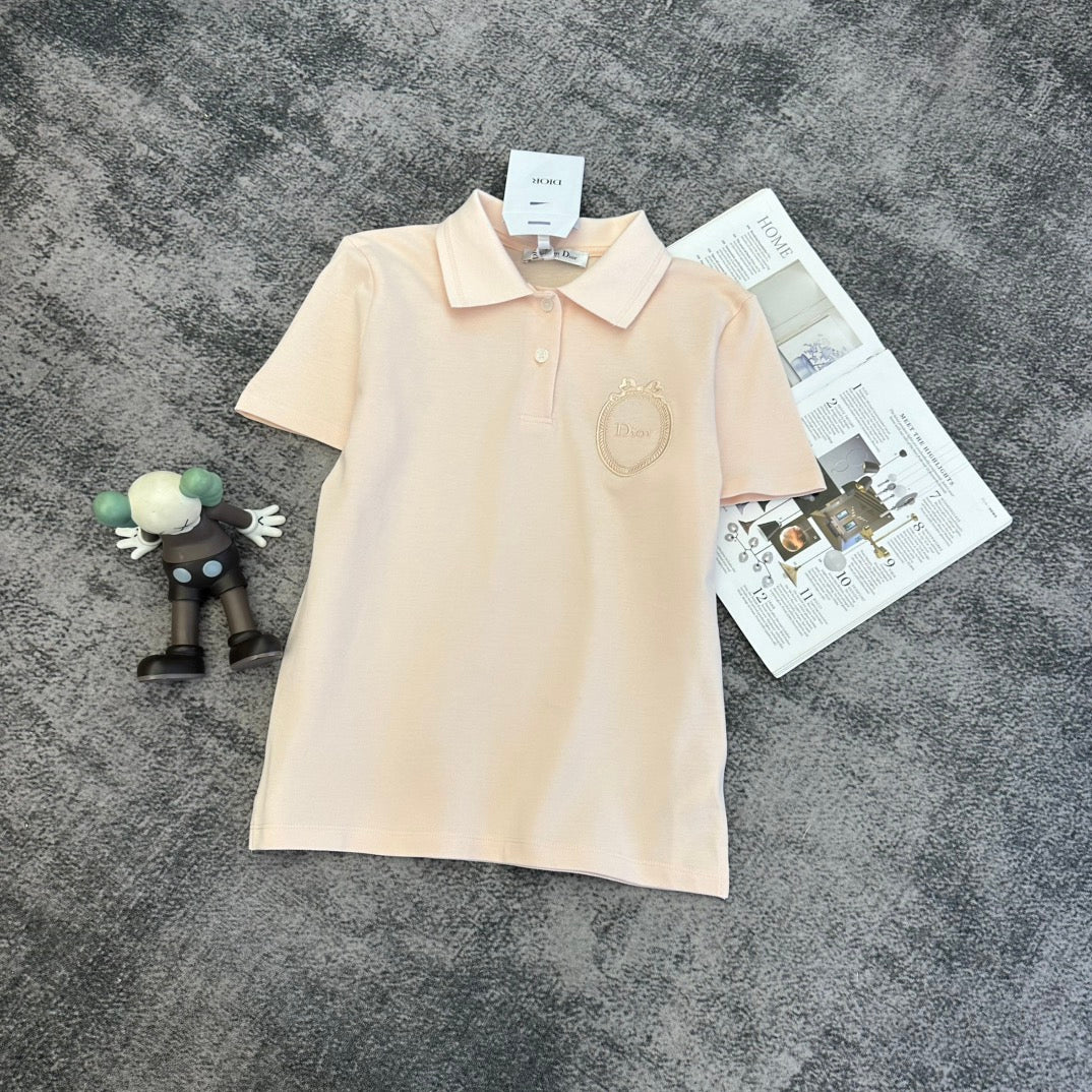 CD SS26 Embroidered Polo Shirt Cotton 350869