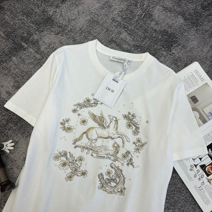CD SS26 Pegasus Motif T-Shirt Cotton 350855