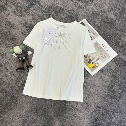 CC SS26 Crystal-Embellished Ribbon T-Shirt Cotton 350640