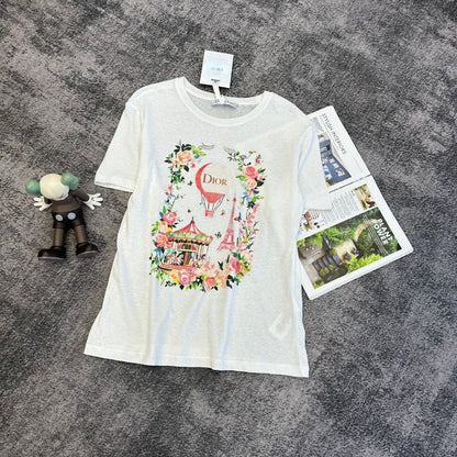 CD SS26 Carousel Print T-Shirt Cotton 350805