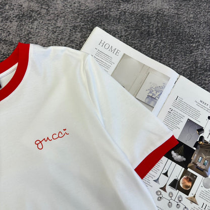 GG SS26 Short-Sleeve T-Shirt Embroidery Cotton 350528