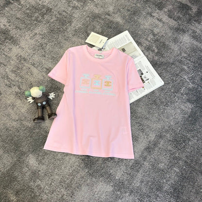 Chanel 2026 T-Shirt Black Pink White Cotton 359316