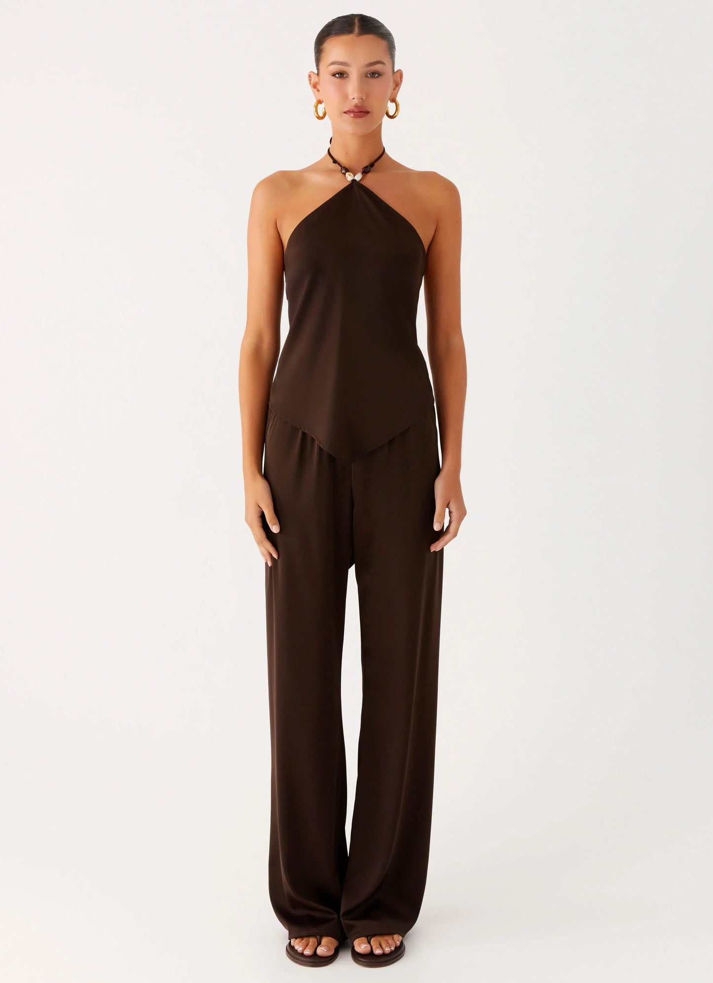 Jorjianna Halter Top - Chocolate