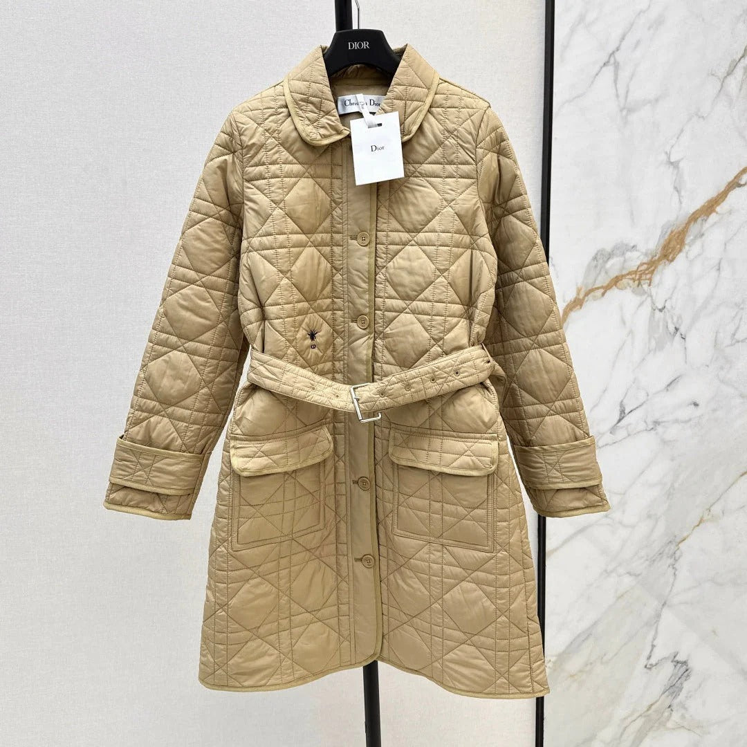 DIOR 25S LONG STAND COLLAR COAT 531