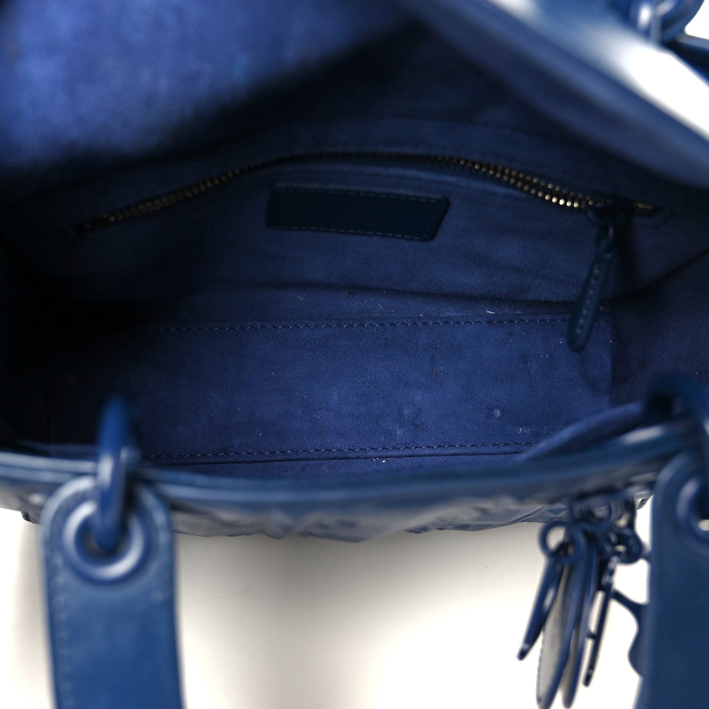 Calfskin Cannage Diamond Small My ABCDior Lady Dior Blue Royale