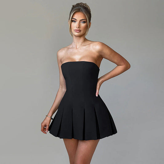 Slim Tube Top Dress for Summer Female Hot Girl