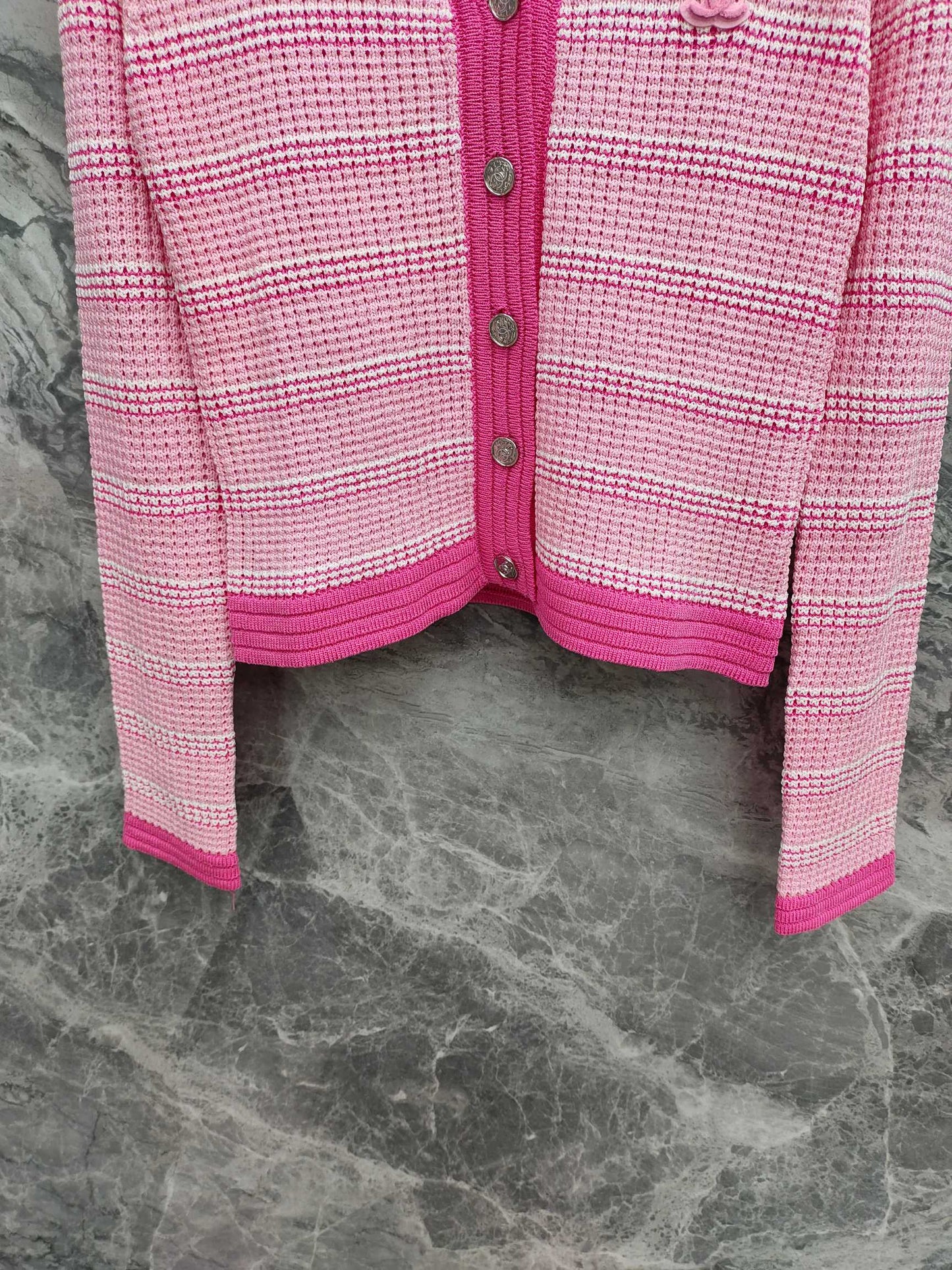 CC 25 Long Sleeve Striped Cardigan Tencel 283779