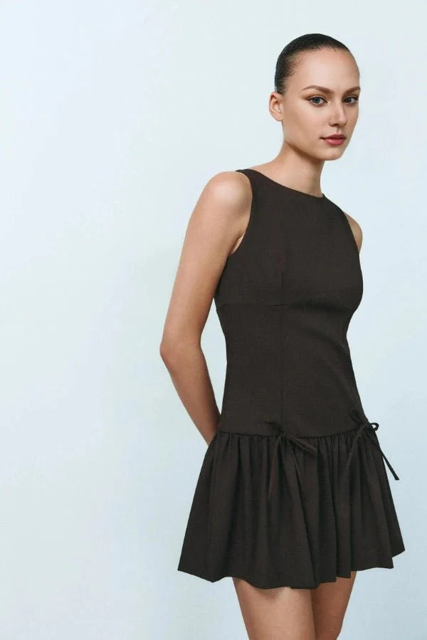 Florence Bow Ruffle Mini Dress