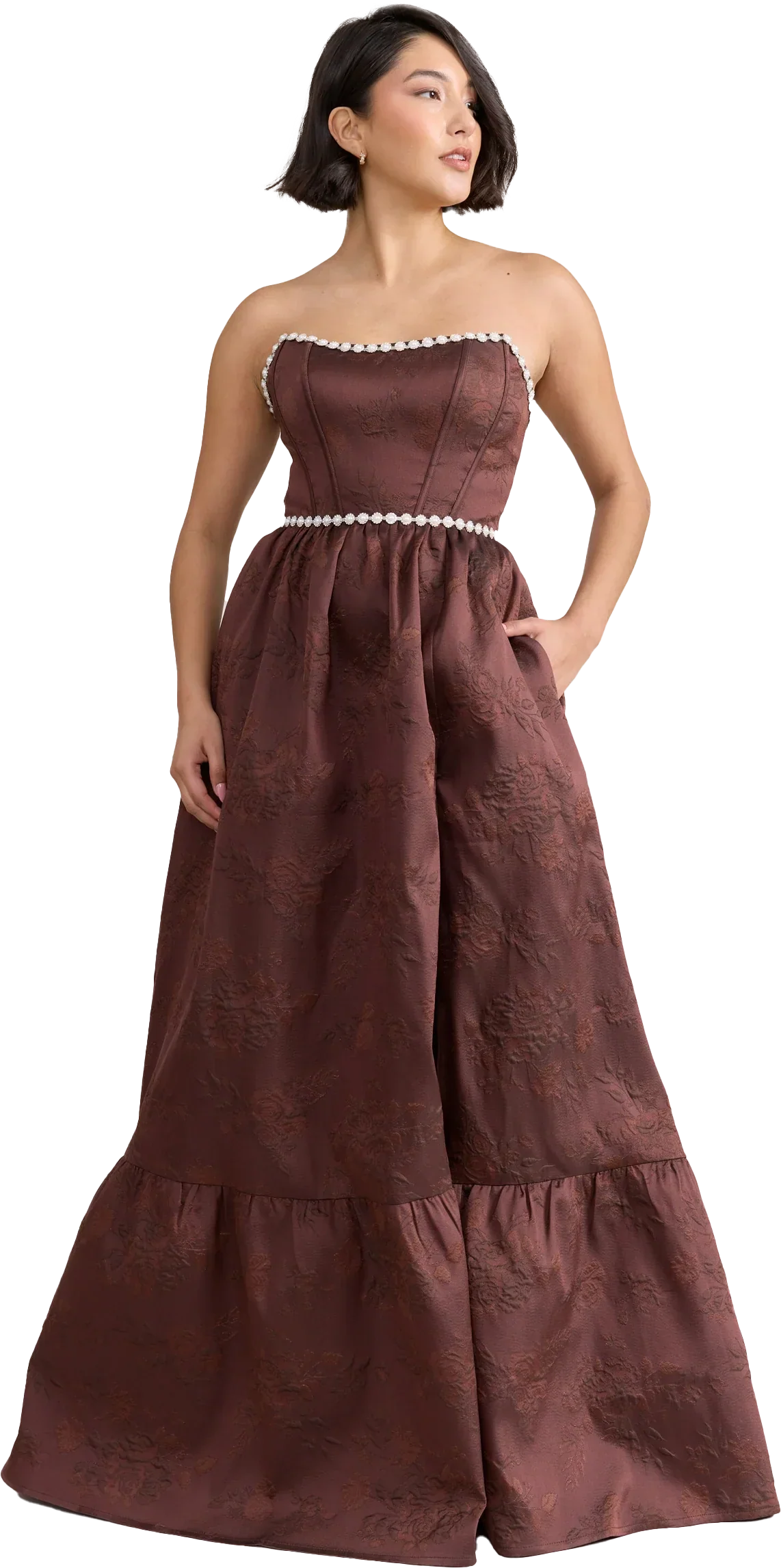 Ellapink Luxe Jacquard Dress | Made To Order
