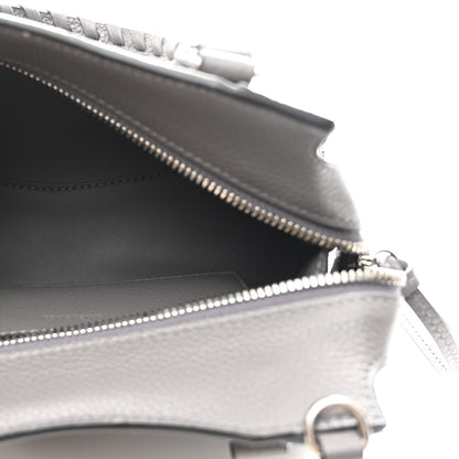 Grained Calfskin Neo Classic Silver Hardware Mini City Dark Grey