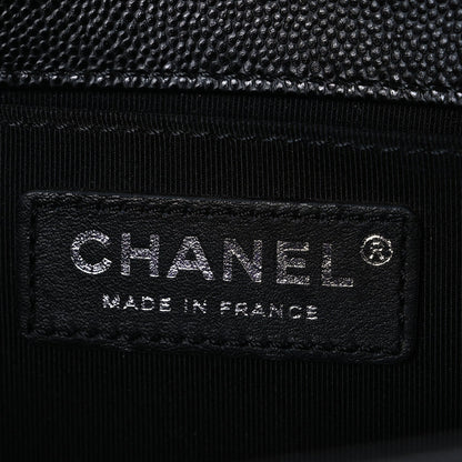 Caviar Quilted Medium Boy Flap Black