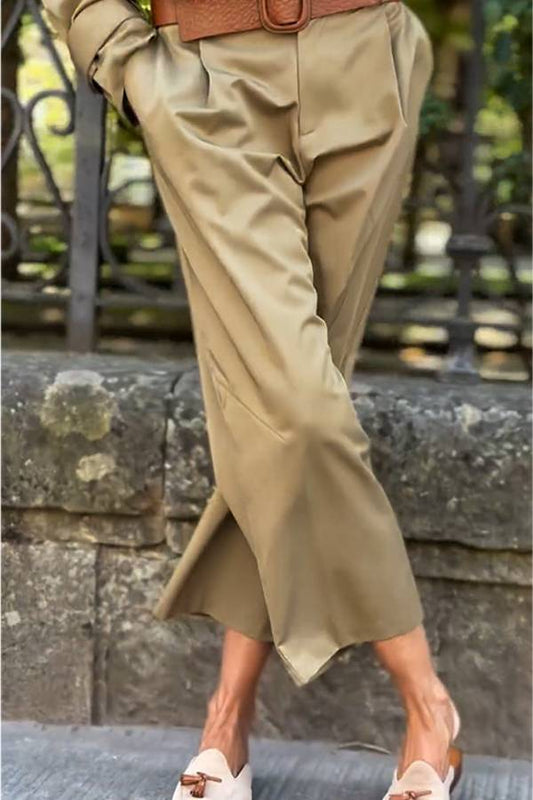 Pantalones cortos holgados de tiro medio con bolsillos y encanto clásico