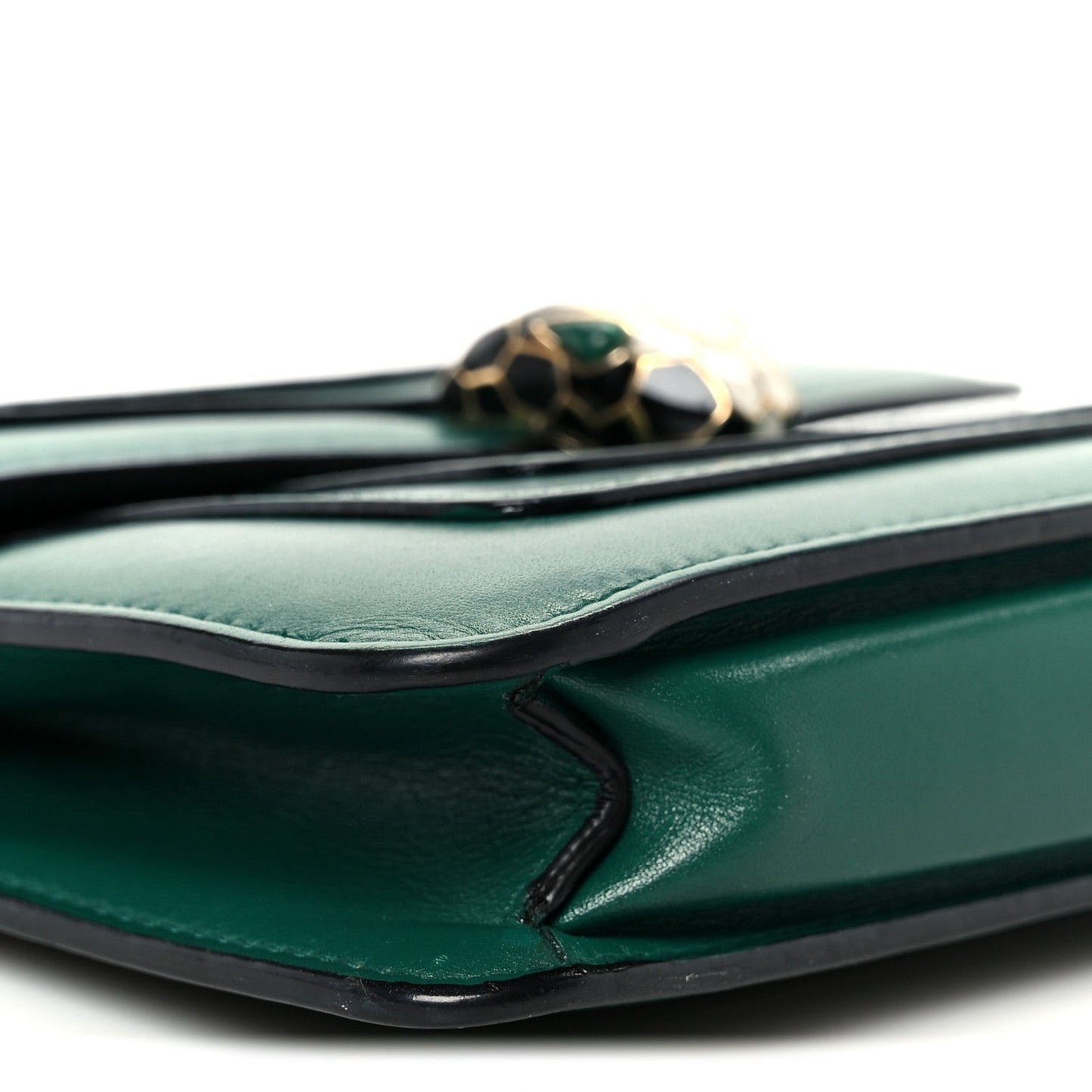 Calfskin Small Serpenti Forever Snake Strap Crossbody Bag Emerald Green