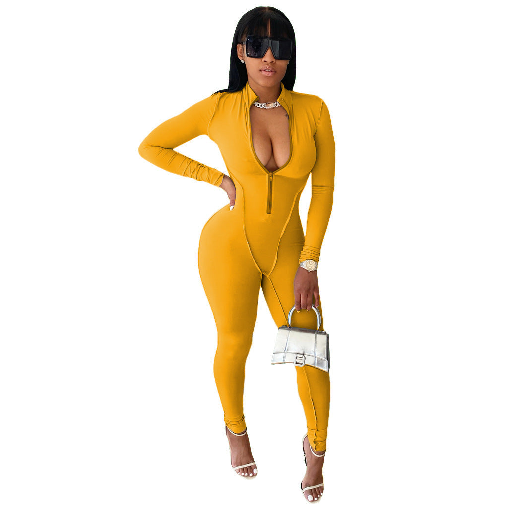Women Clothing Jumpsuit Sweatpants Running Suit Pajamas Long Sleeve Autumn Winter