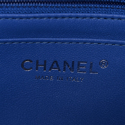Lambskin Quilted Mini Rectangular Flap Blue