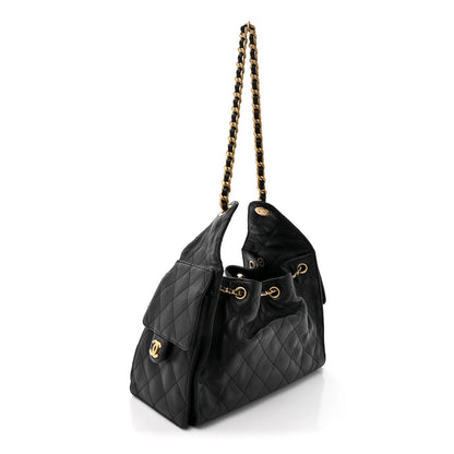 Caviar Quilted Small Chanel 25 Handbag Black
