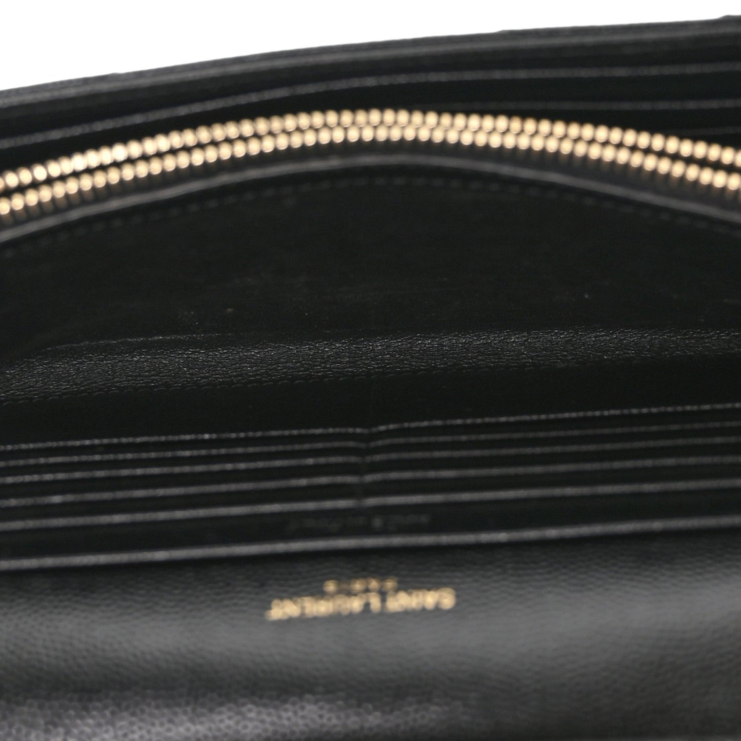 Grain De Poudre Matelasse Chevron Monogram Chain Wallet Black