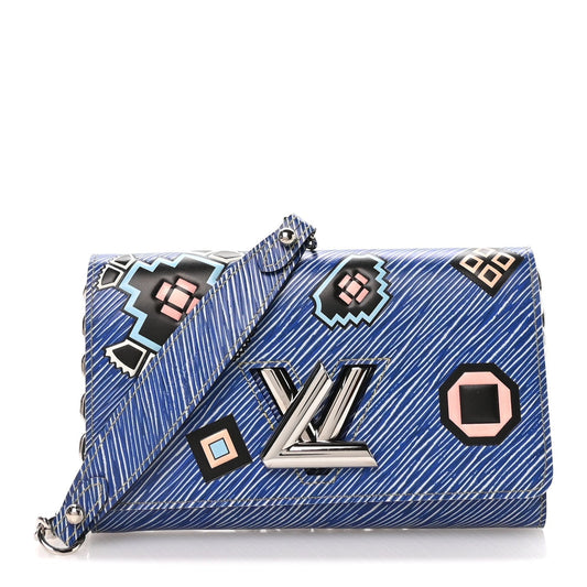 Epi Azteque Twist Shoulder Bag MM Denim Light