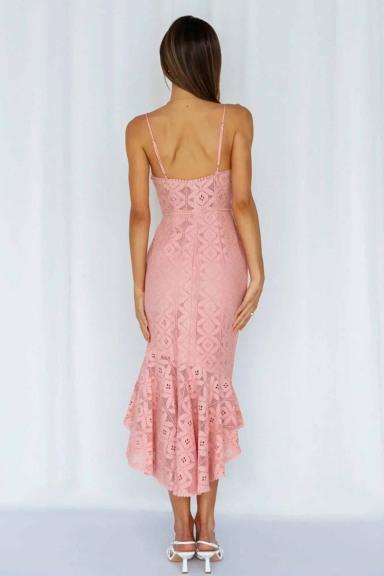 Back In The Habit Midi Dress Blush