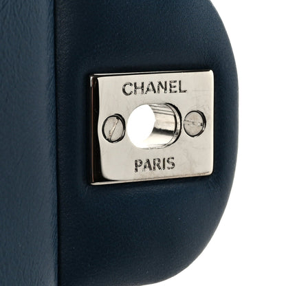 Lambskin Quilted Mini Rectangular Flap Blue