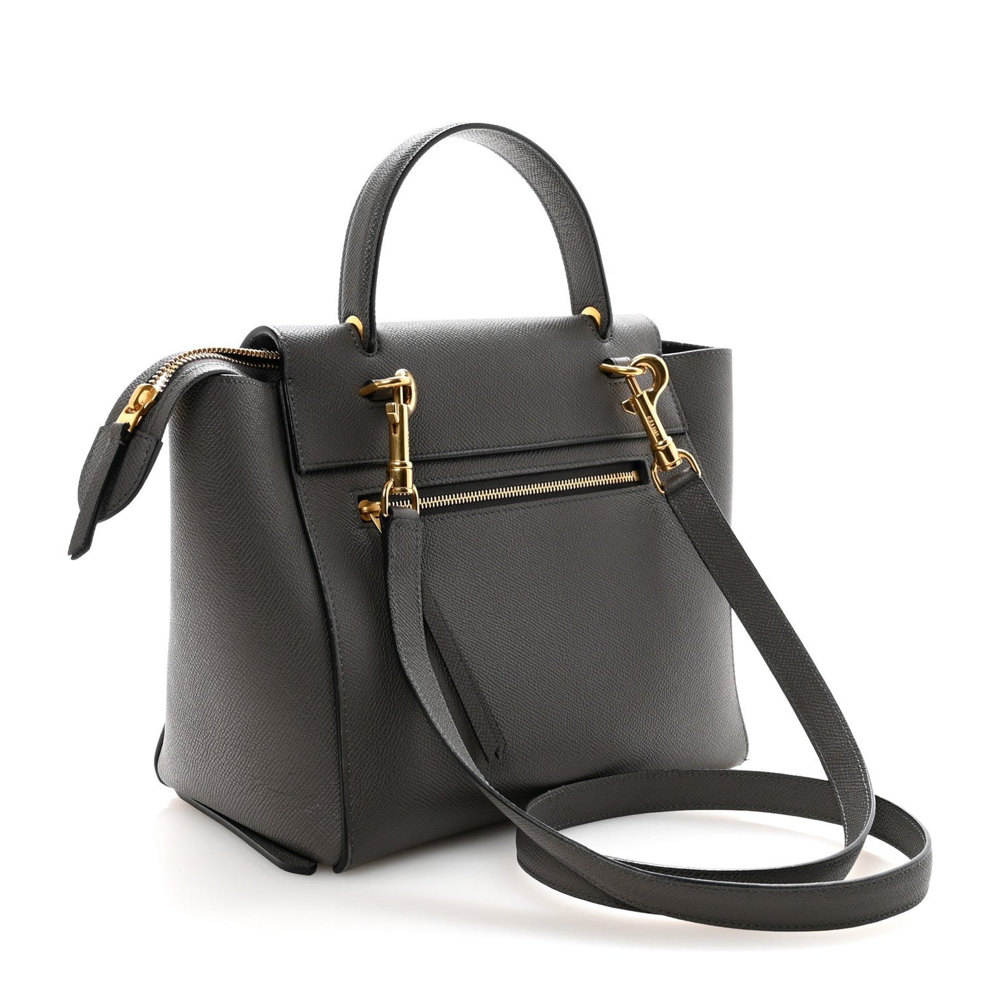 Baby Grained Calfskin Micro Belt Bag Grey