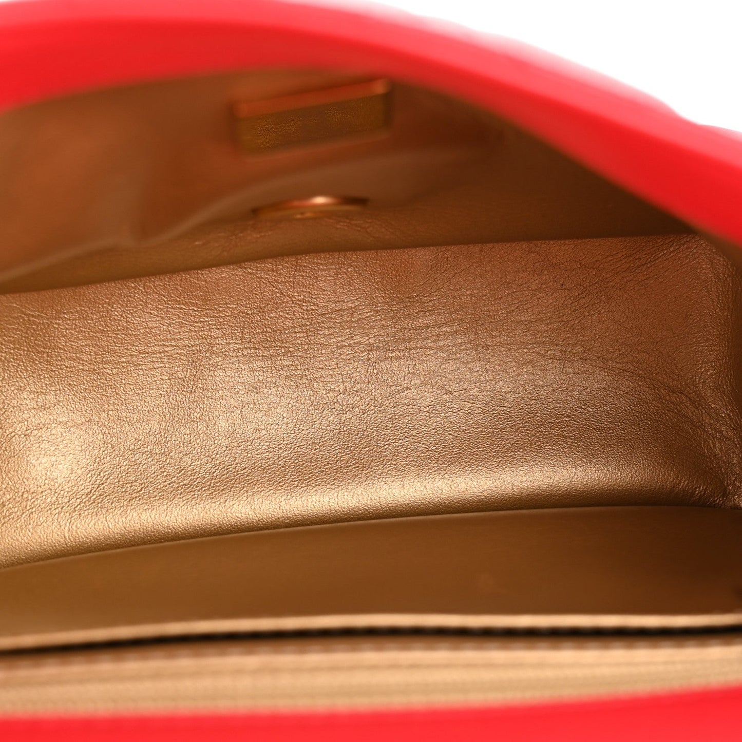 Lambskin Quilted Mini Pearl Crush Flap Red