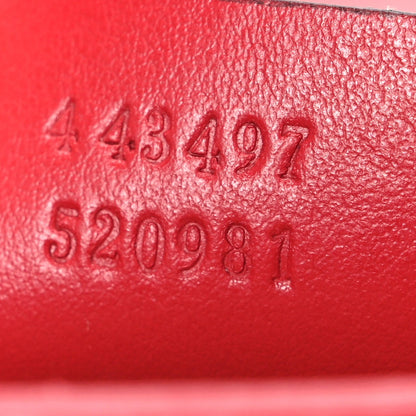 Calfskin Matelasse Small GG Marmont Shoulder Bag Hibiscus Red