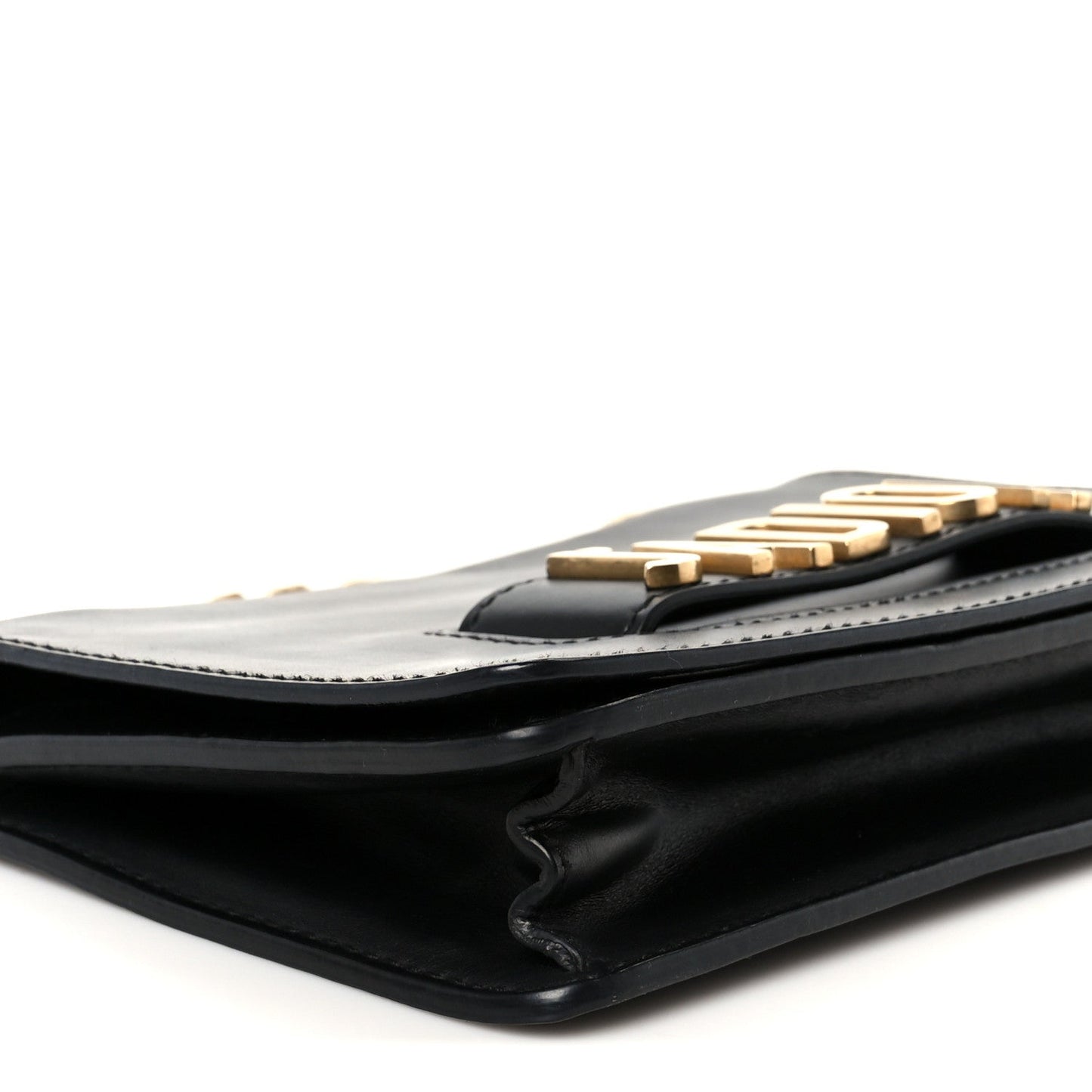 Calfskin J'Adior Chain Flap Bag Black