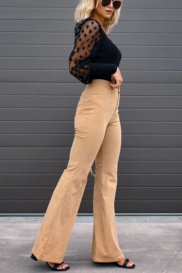Pantalones acampanados de pana con bolsillos Autumn Mood