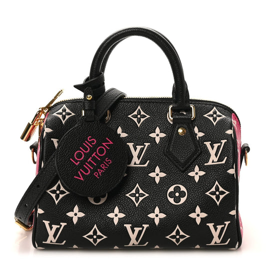 Empreinte Monogram Spring in the City Speedy Bandouliere 20 Black White Pink