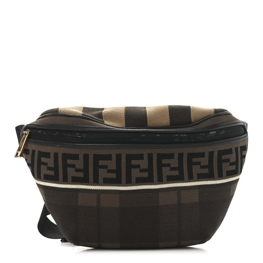 Vitello Century Maglia Pattern Mix Belt Bag Havana