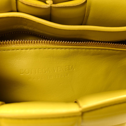 Nappa Maxi Intreccio Padded Cassette Crossbody Bag Buttercup