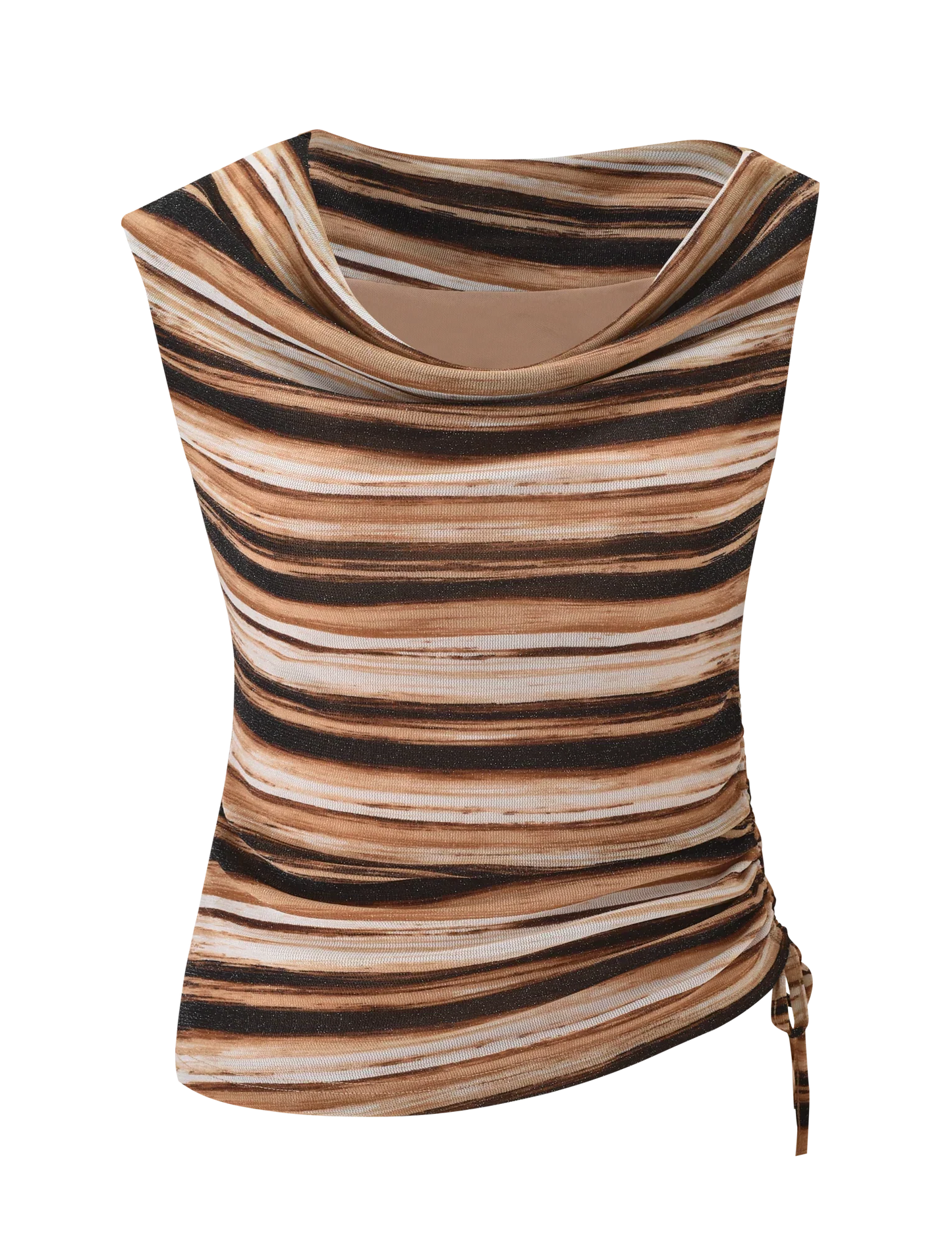 Braelyn Top - Brown Stripe