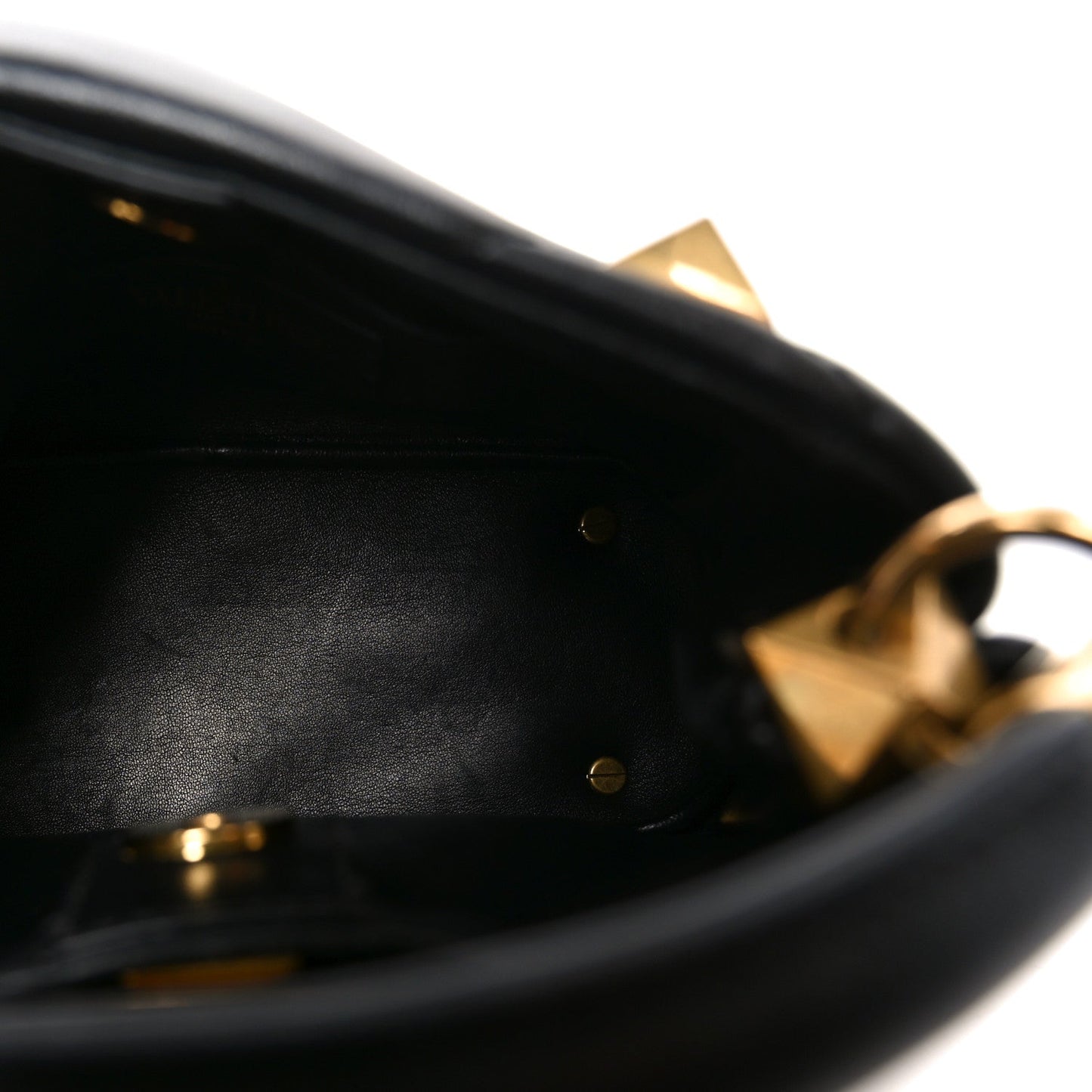 Nappa Mini Roman Stud The Handle Bag Black