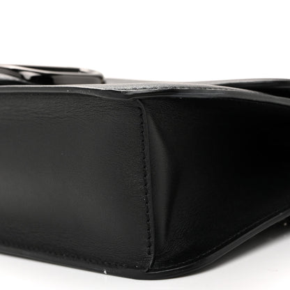 Calfskin Monochrome Vlogo Loco Shoulder Bag Black
