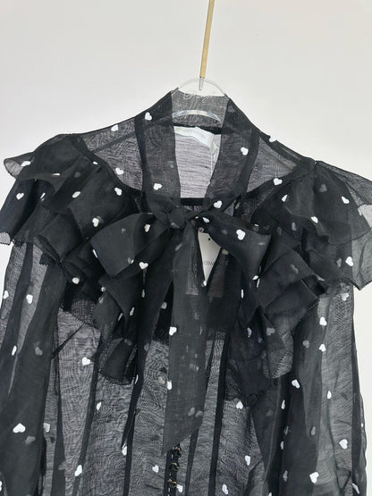 ZIMMERMANN RUFFLED CHIFFON BLOUSE 270159